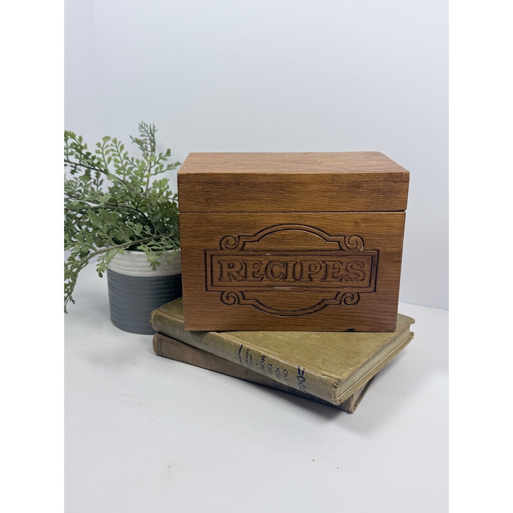 Handcrafted Wooden Recipe Box